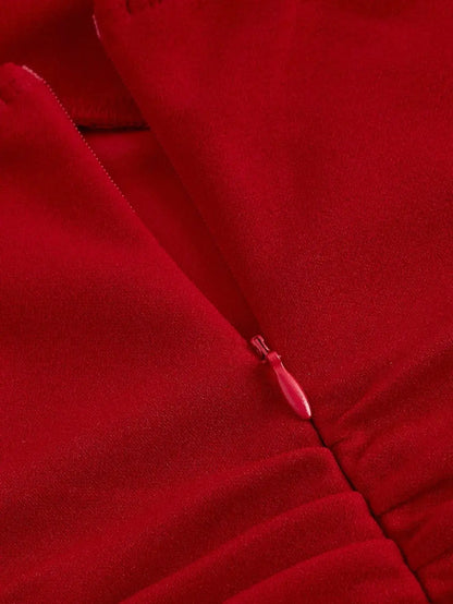 Red Bow Halter Mini Dress Little Addiction