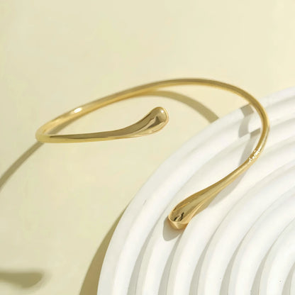 FTCY Vintage Simple Upper Arm Bracelet for Women Trendy Geometric Water Drop Shape Bangles Adjustable Women's Jewelry Little Addiction