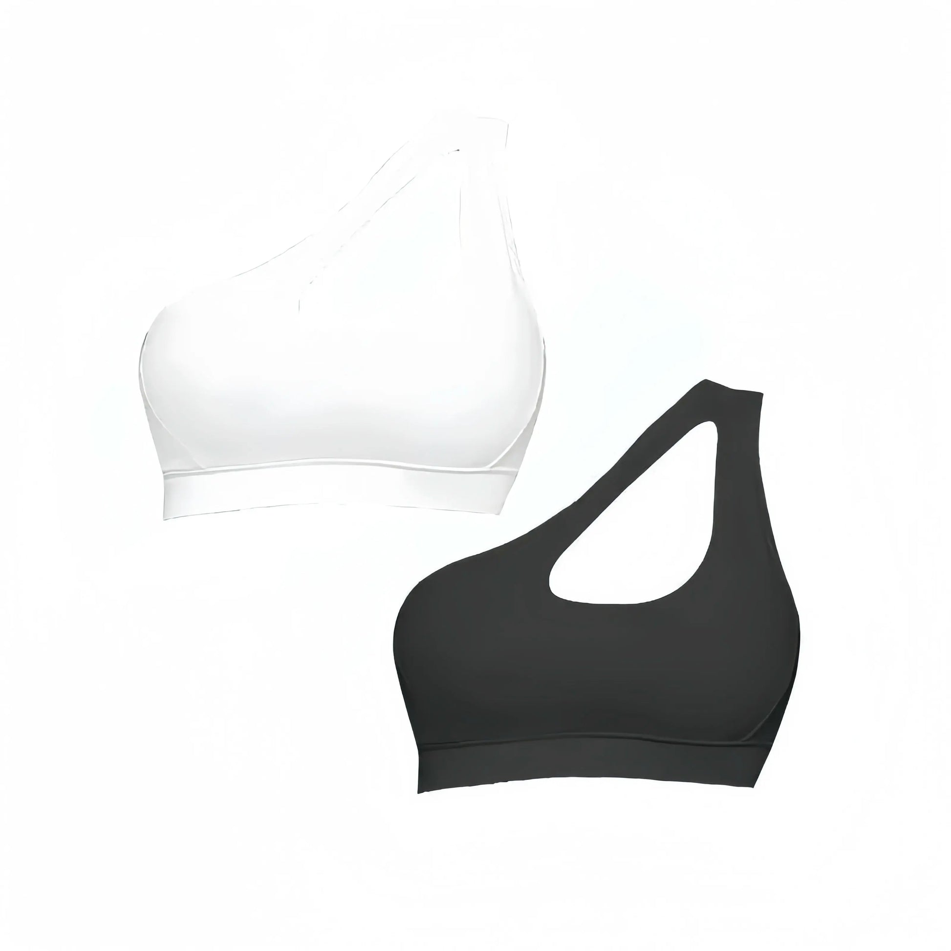 Women Sports Bra Push Up Fitness Bras One Shoulder Shockproof Yoga Bra Black White Yoga Running Bra Sexy Vest Little Addiction