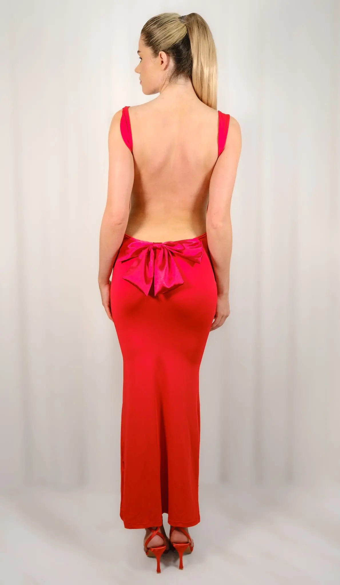 Sophia’ Red Backless Maxi Dress Little Addiction