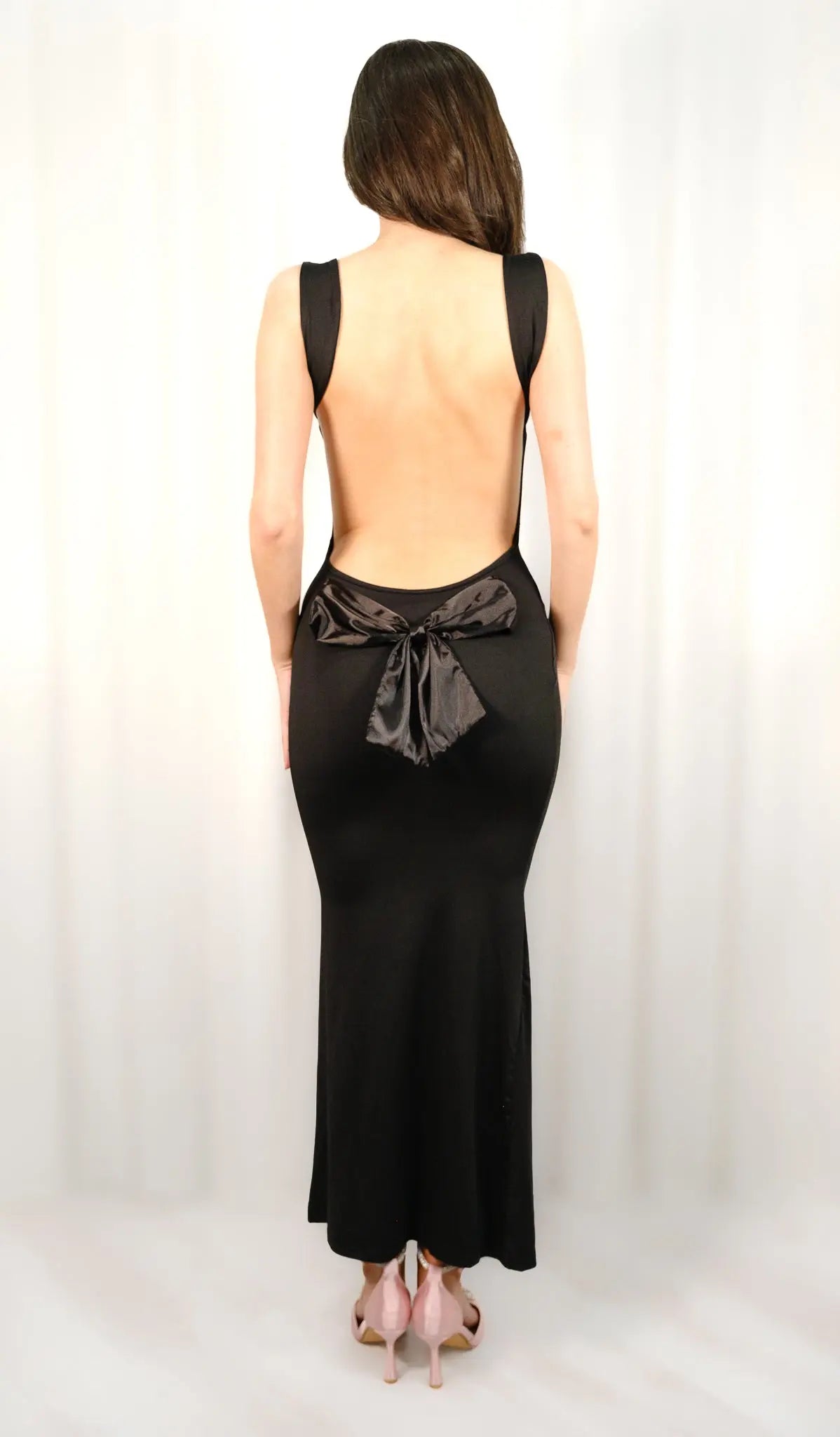 Sophia’ Black Backless Maxi Dress Little Addiction