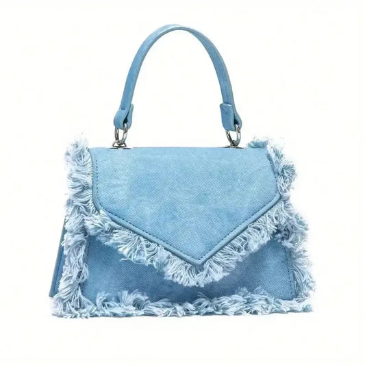 Denim Tassel Crossbody Bag Little Addiction