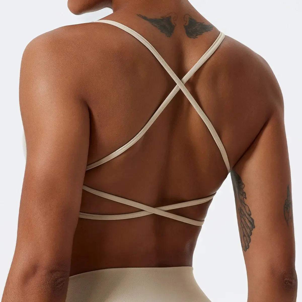 Super Soft Fabric Back Cross Sports Bra Gym Top Women Higher Quality Yoga Clothes Women Fitness Running Bra Workout Yoga Bra Little Addiction