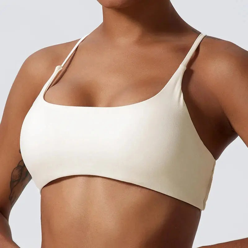 Super Soft Fabric Back Cross Sports Bra Gym Top Women Higher Quality Yoga Clothes Women Fitness Running Bra Workout Yoga Bra Little Addiction
