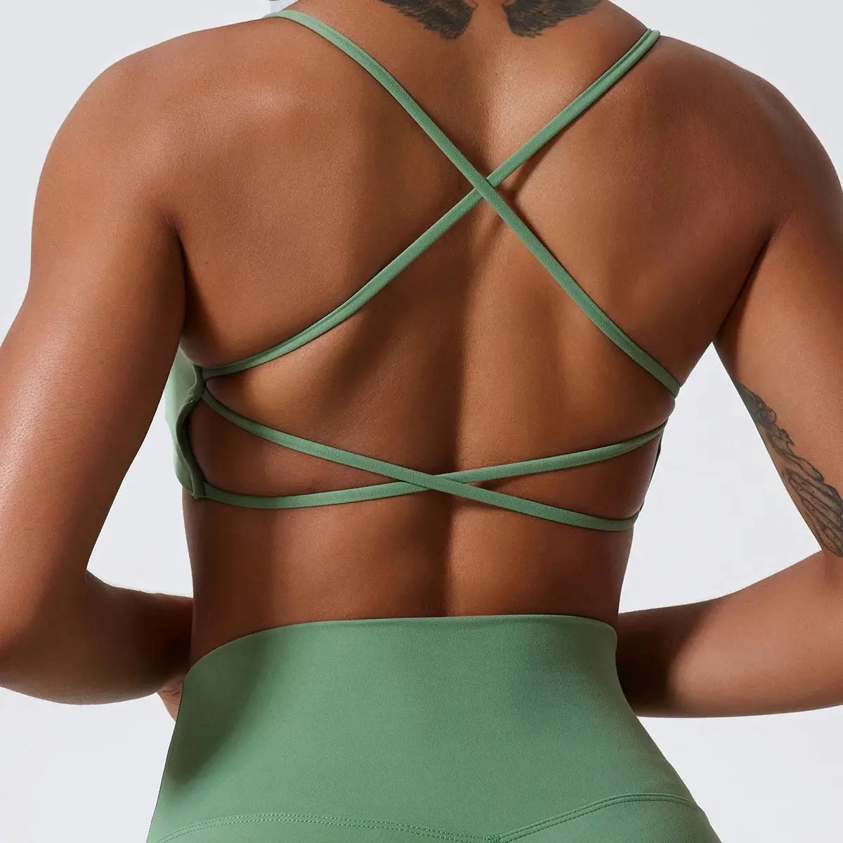 Super Soft Fabric Back Cross Sports Bra Gym Top Women Higher Quality Yoga Clothes Women Fitness Running Bra Workout Yoga Bra Little Addiction