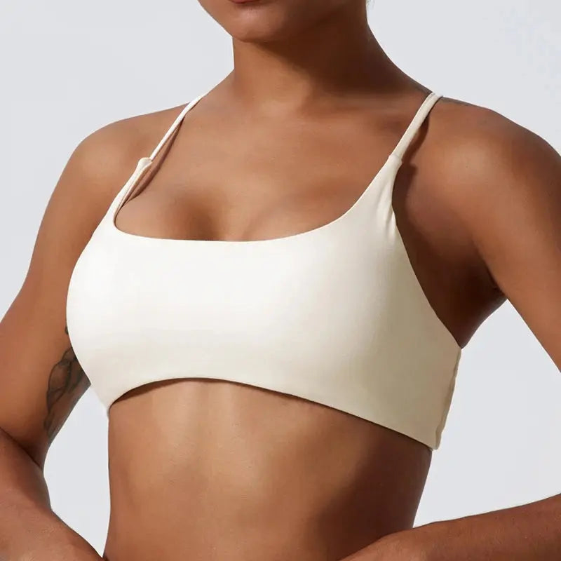 Super Soft Fabric Back Cross Sports Bra Gym Top Women Higher Quality Yoga Clothes Women Fitness Running Bra Workout Yoga Bra Little Addiction