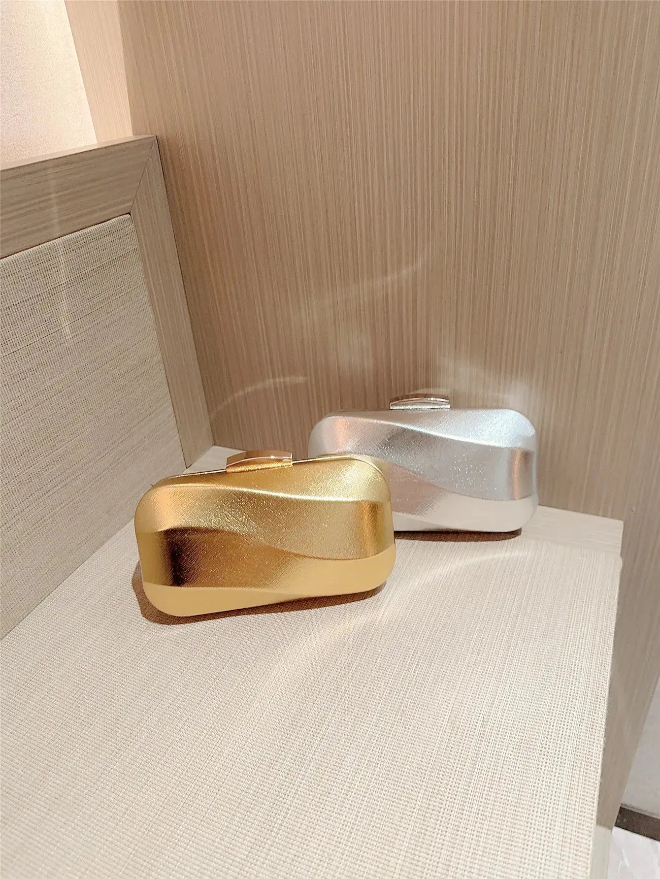 High-End Textured Square Box-Shaped Evening Bag Clutch Bag Chain Bag Banquet Bag Cheongsam Bag Evening Dress Bag Wedding Bag Little Addiction