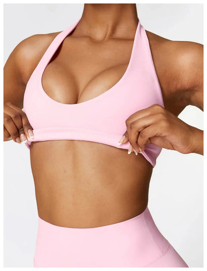 Breathable Fitness Workout Tank Top High Intensity Beauty Back Sports Top Wireless Padded Comfy Gym Yoga Underwear Sports Bra Little Addiction