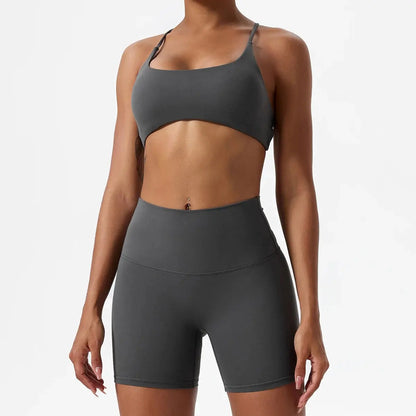 Super Soft Fabric Back Cross Sports Bra Gym Top Women Higher Quality Yoga Clothes Women Fitness Running Bra Workout Yoga Bra Little Addiction