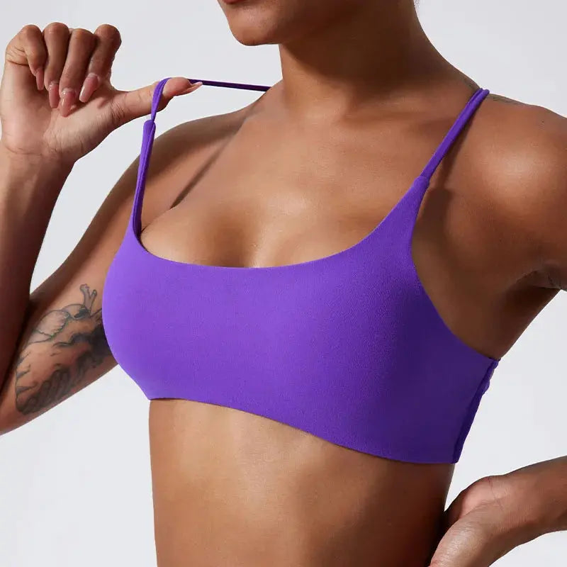 Super Soft Fabric Back Cross Sports Bra Gym Top Women Higher Quality Yoga Clothes Women Fitness Running Bra Workout Yoga Bra Little Addiction