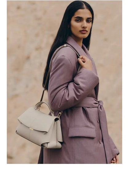 Light luxury brand women's handbag for autumn and winter 2025, new designer high-end pleated shoulder crossbody handbag Little Addiction