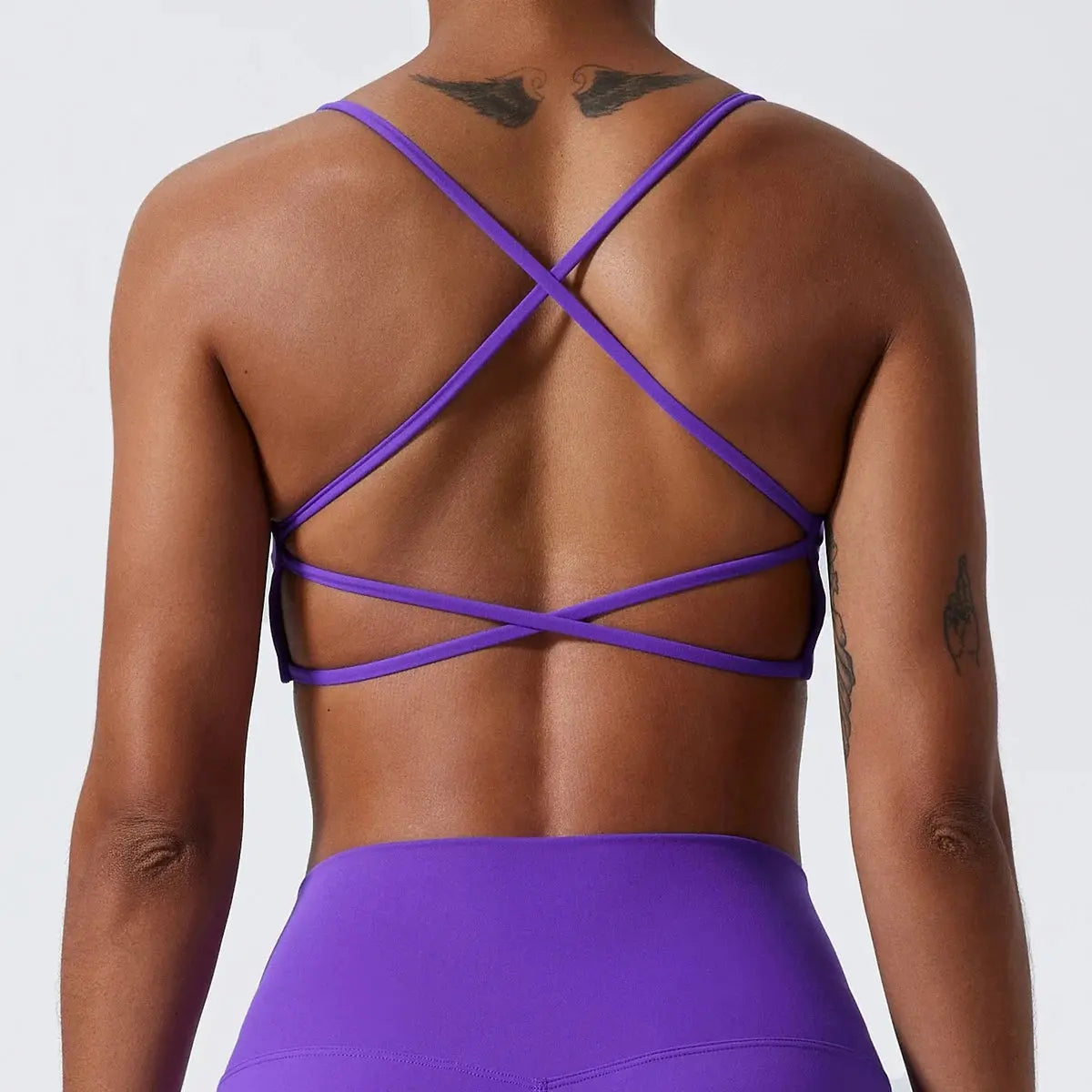 Super Soft Fabric Back Cross Sports Bra Gym Top Women Higher Quality Yoga Clothes Women Fitness Running Bra Workout Yoga Bra Little Addiction